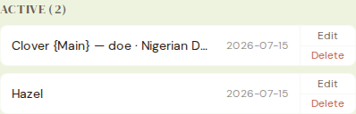 Both paths land in the same roster: named-one-at-a-time and added-directly.