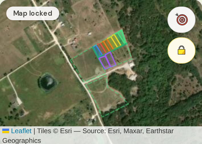 A real season: each strip colored by rest — red = fresh-grazed → green = ready again.